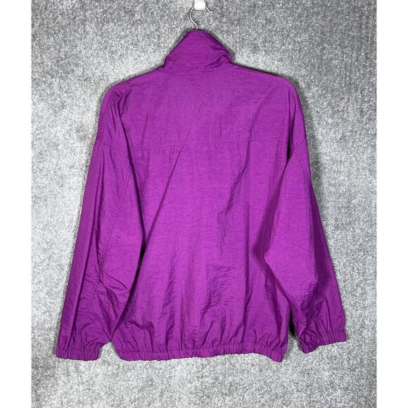Vintage Lands‎ End Nylon Pullover 1/4 Zip Jacket Unisex Adult Small 34-36 Purple - Picture 2 of 8